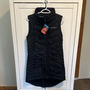Columbia Women's Heavenly Long Vest, size M, Black